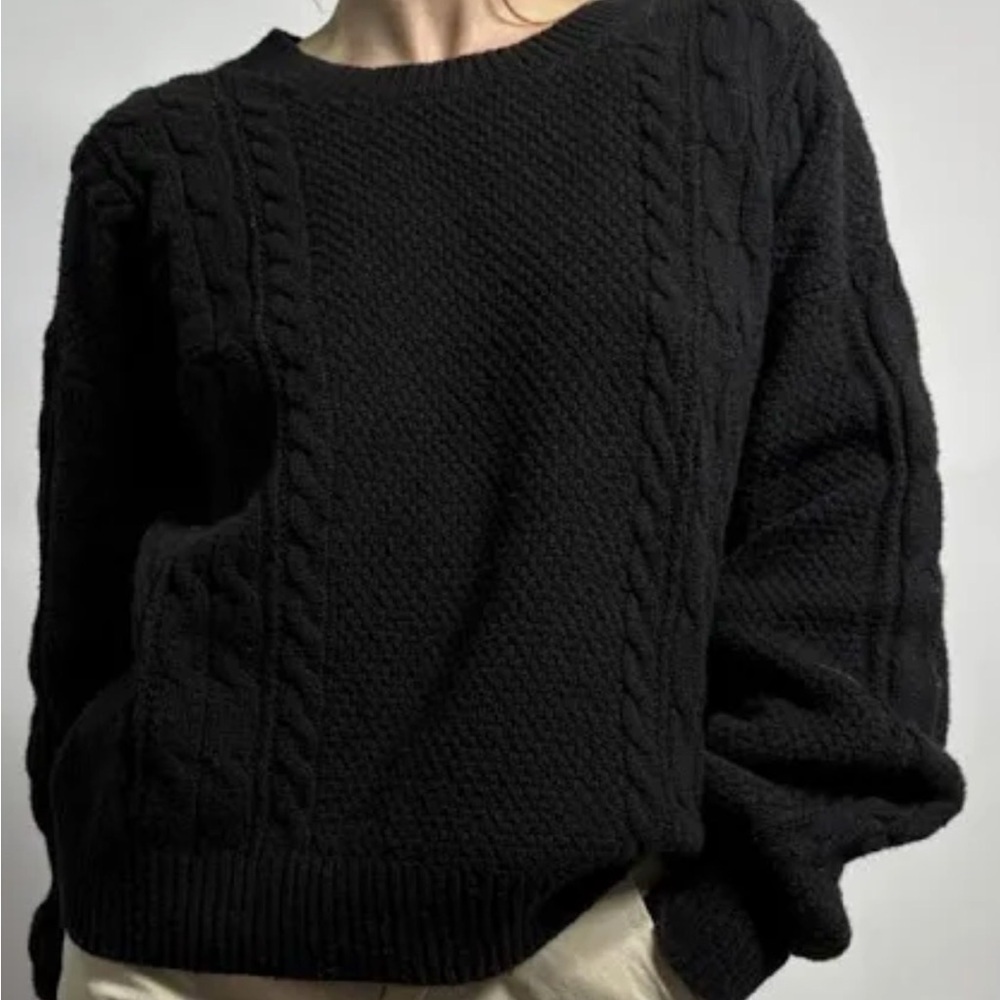 GAP Black Cable Knit Sweater